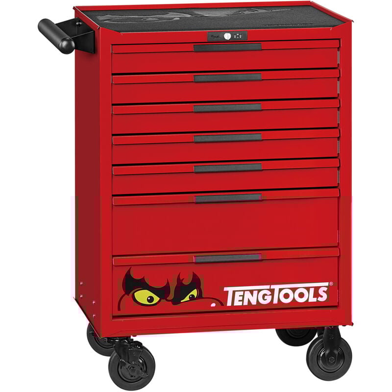 Teng Tools - Servante d'atelier rouge professionnelle 7 tiroirs TSW26R7
