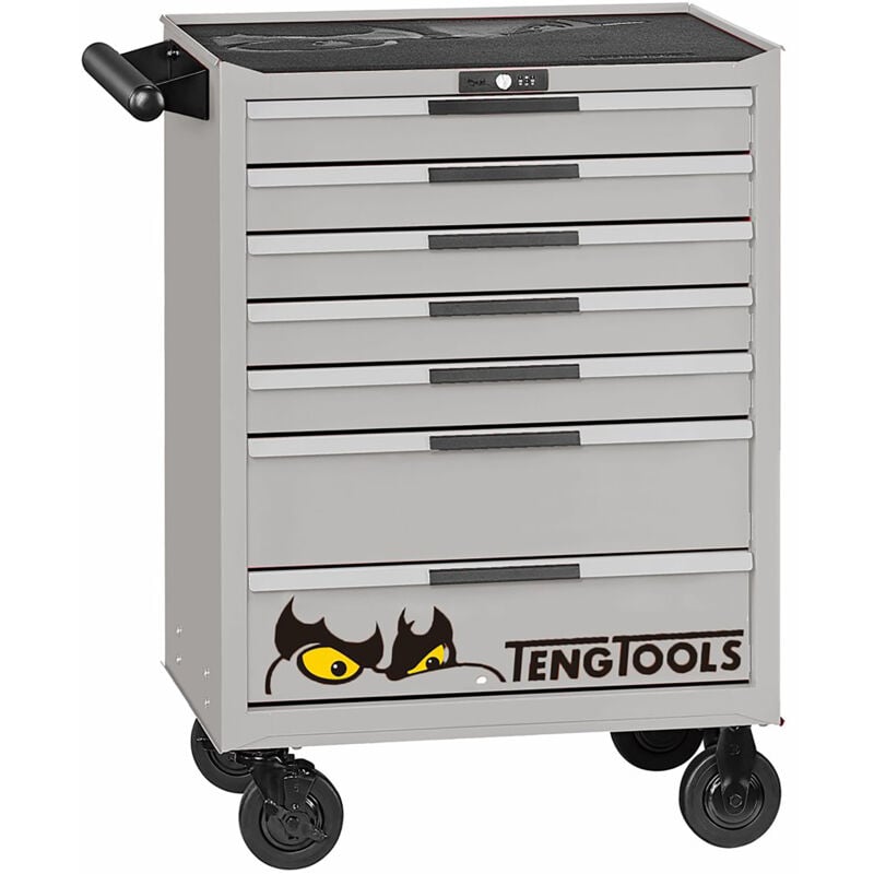 Teng Tools - Servante d'atelier grise professionnelle 7 tiroirs TSW26S7C