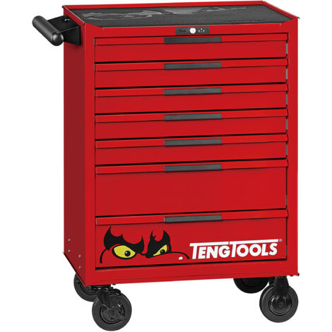 Servante d'atelier rouge professionnelle 7 tiroirs Teng Tools TSW26R7