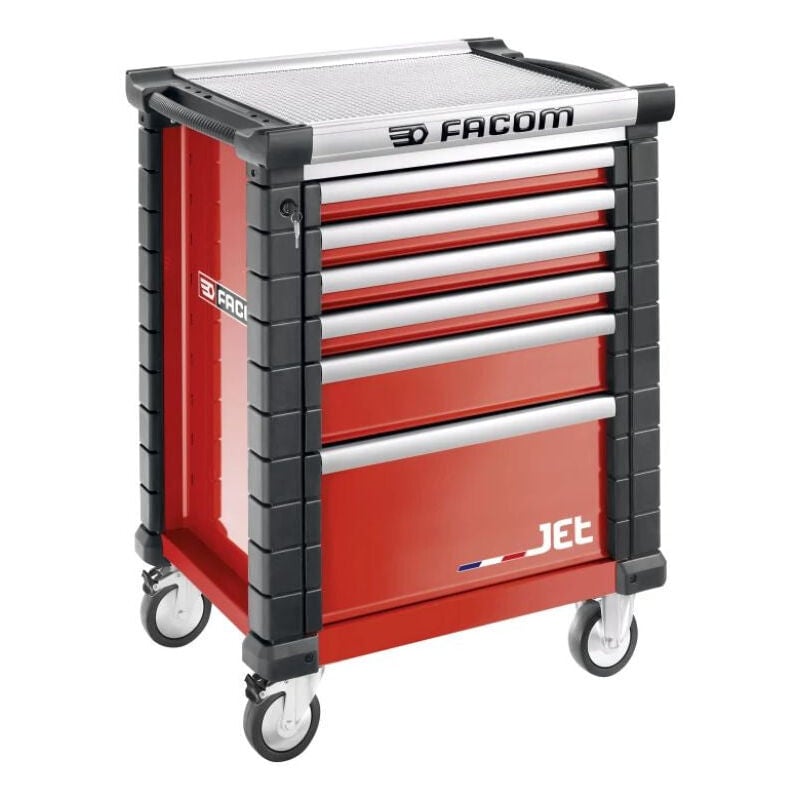 Eny Suministros - Servante d'atelier vide facom JET.6M3APF - 6 tiroirs - rouge