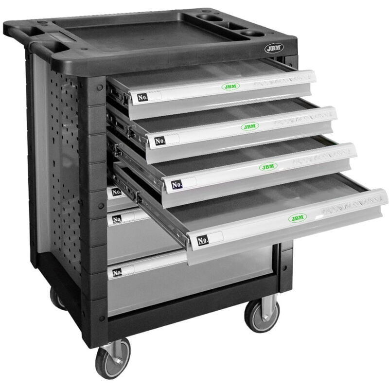 JBM - chariot à outils 7 tiroirs gris - vide 53761