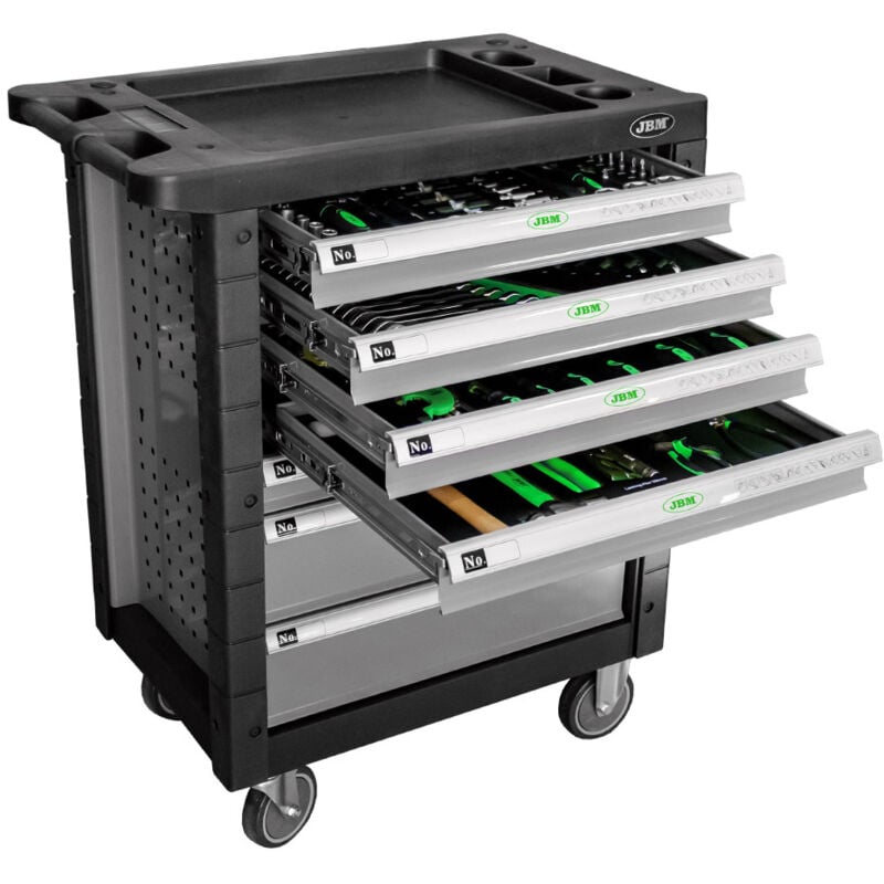 JBM - chariot à outils 7 tiroirs gris 53661