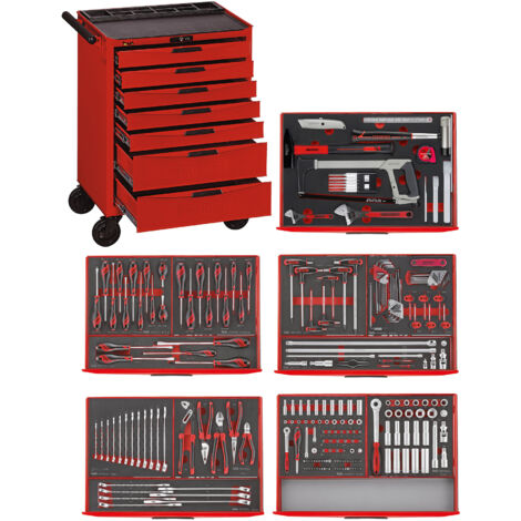 Servante d'outils professionnelle 7 tiroirs 240 pcs Teng Tools TCEMM240N