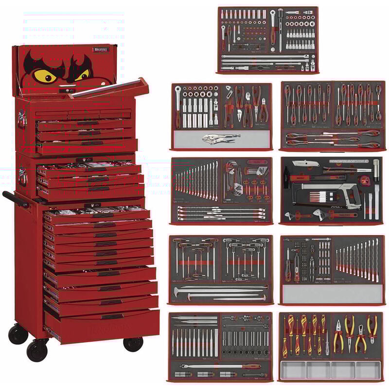 Tengtools - Servante rouge foam mega master set Teng Tools TCEMM699NV