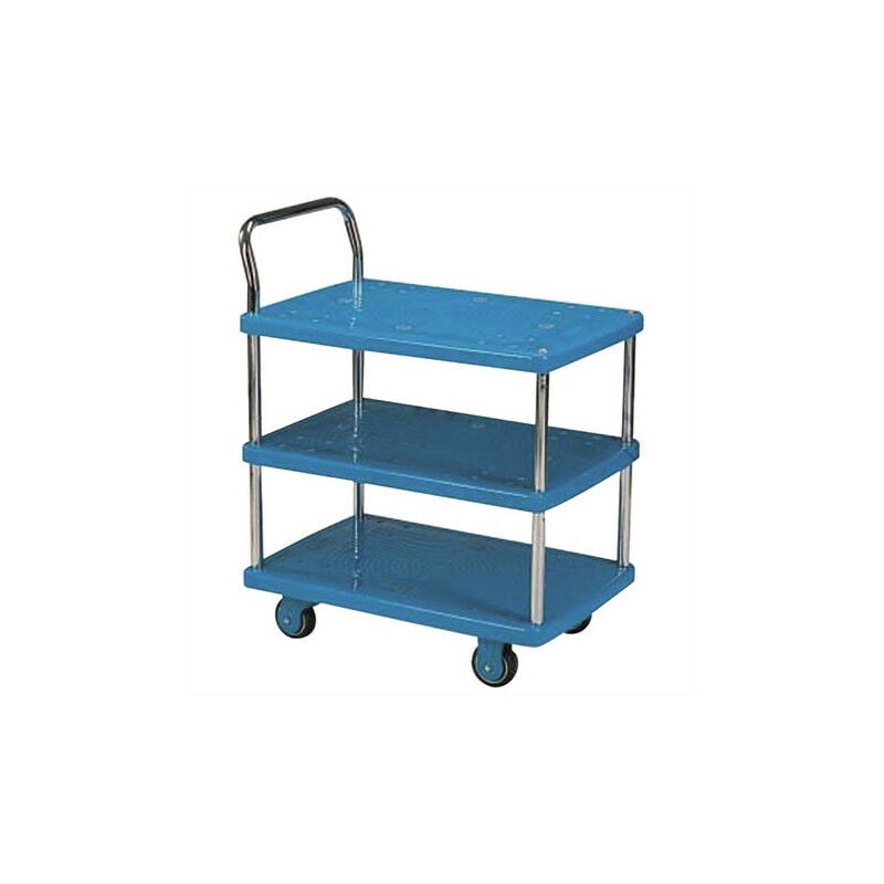 Servante plastique PP3/200 200kg 3 plateaux 730x490mm Stockman