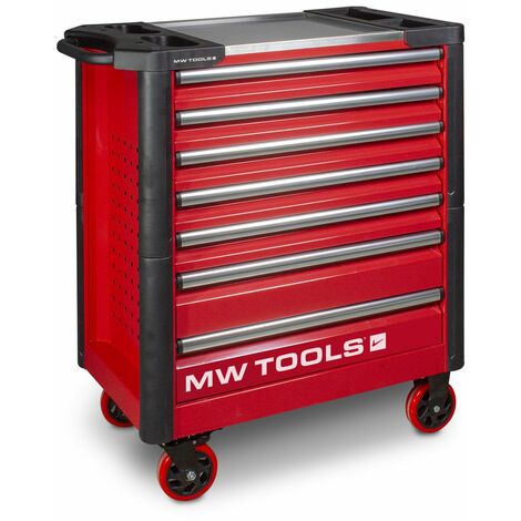 Servante robuste 7 tiroirs rouge MW-Tools GWA107