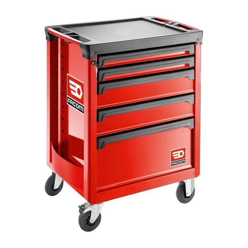 Servante roll Facom ROLL.5M3APB - 5 tiroirs - 3 modules par tiroir - Rouge