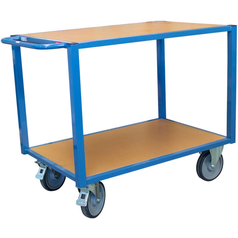 Servante d'atelier 2 plateaux charge 500 kg 1060 x 680 mm ø roues 200 mm - Fimm