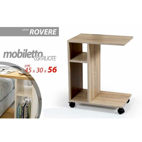 Servetto Schlafsofa Zeitschriftenständer Eiche Essensständer cm 45 x 30 x 56 h