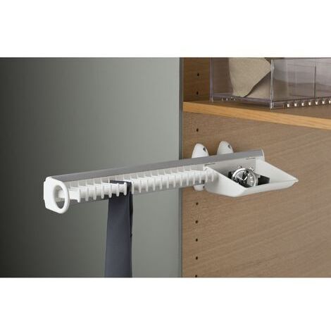 SERVETTO Self System Krawattenhalter Modell B Aluminium/Kunststoff weiß