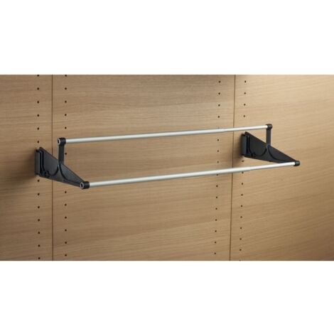 Servetto Wand Schuhhalter Schuhregal, Schuhhalterung Schrank Kunststoff schwarz