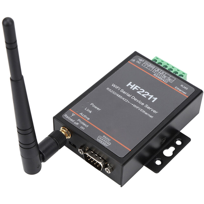 Serveur série HF2211 RS232/485/422 vers WIFI et Ethernet DTU Communication réseau 5-36VDC