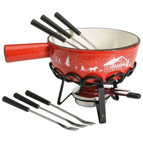 Service à fondue en fonte émaillée 6 fourchettes 16303734 Beka - Jardiland Service à fondue en fonte émaillée 6 fourchettes 16303734 Beka - Jardiland
