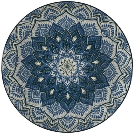 Service d'assiettes bleues INDI de 12 pièces
