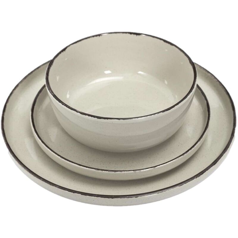 The Home Deco Factory - Service vaiselle 12 pièces au gres du temps