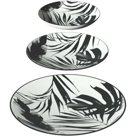 Lot De 6 Assiettes Creuses Porcelaine Italienne - L 21 Cm - Tokio