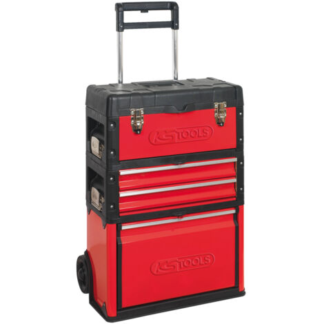 Servidor móvil KS TOOLS en metal y PVC - 4 compartimentos - 850.0340