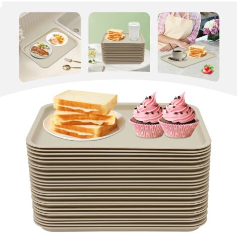 Serviertablett für Cafeteria Restaurants 13.39“ x 9.45 “, Khaki