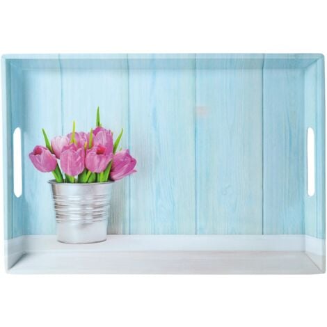 Serviertablett Tulpen 50x35x4,5cm