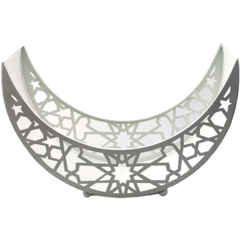 Serviertablett zum Opferfest (Eid al-Adha) aus Schmiedeeisen mit Mond und Sternen – Heimdekoration