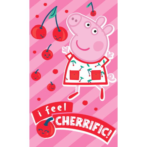 Serviette 30x50 Peppa Pig 100% coton pour la maternelle