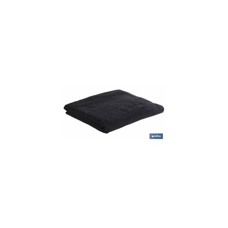drap de douche modèle brillante couleur noire 100% coton grammage 580 g/m² dimensions 70 x 140 cm