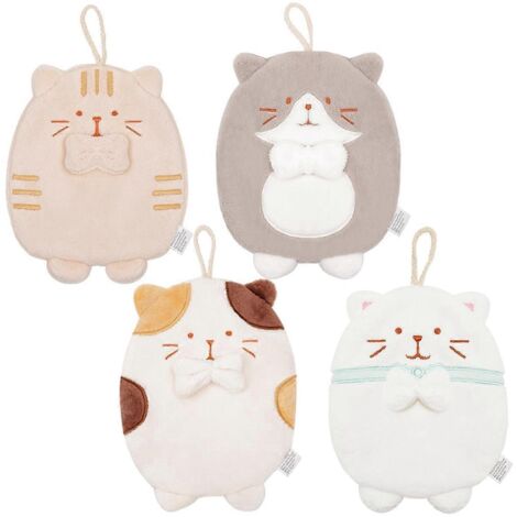 Serviette à suspendre pour les mains, motif chaton mignon, absorbante, chiffon de cuisine, comme illustré