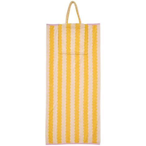 Serviette avec sac de rangement Poolside 70x150cm jaune - Atmosphera créateur d'intérieur