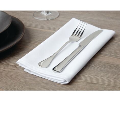Serviette Blanche en Polyester 510 x 510 mm Lot de 10 - Mitre
