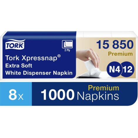 Serviette blanche pour distributeur Tork DB465 - Carton de 8000  pièces