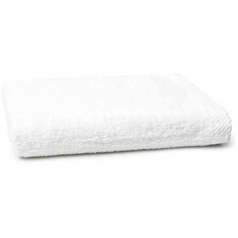 Serviette citron 50x100 Blanc Hôtel Blanc 500g 100% coton