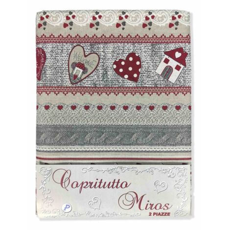 SERVIETTE D'AMEUBLEMENT GRAN FOULARD Couvre-lit Housse de canapé Tissu MIROS WELCOME RED 1 PLACE