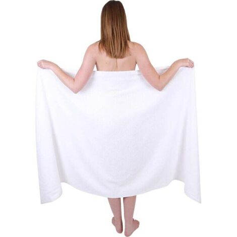 Serviette de Bain 100x200 cm Blanc