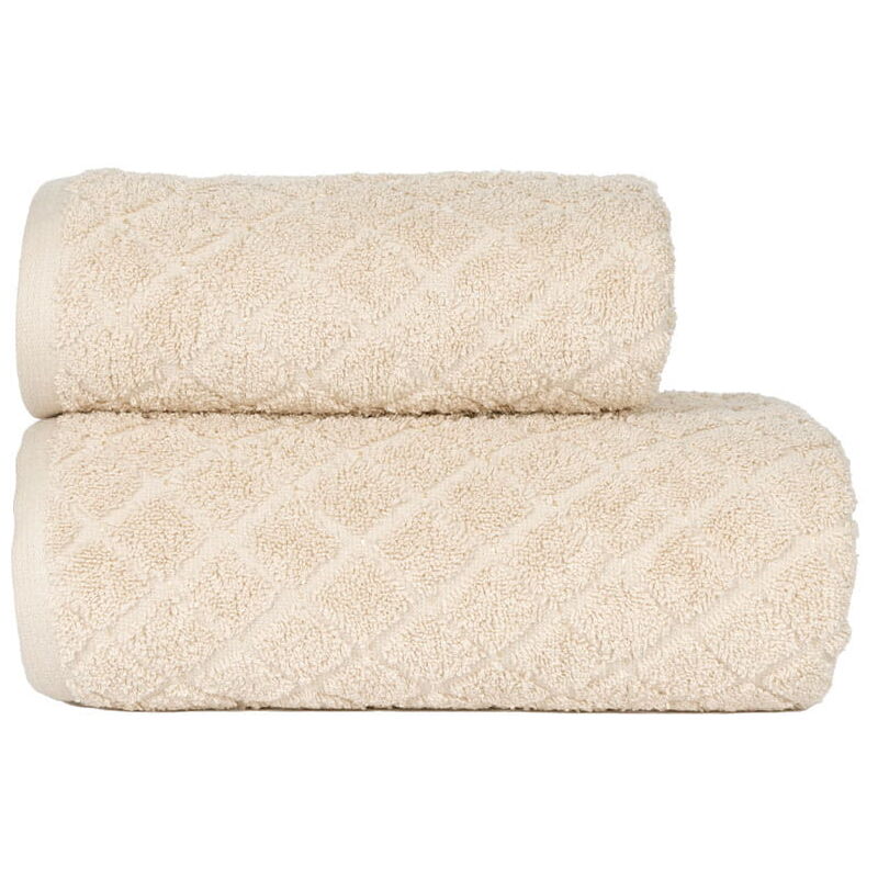 Serviette de bain 50x90 Beige Clair Olivier Premium