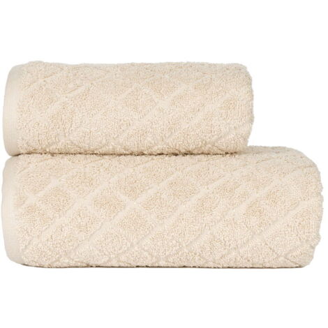 Serviette de bain 50x90 Beige Clair Olivier Premium