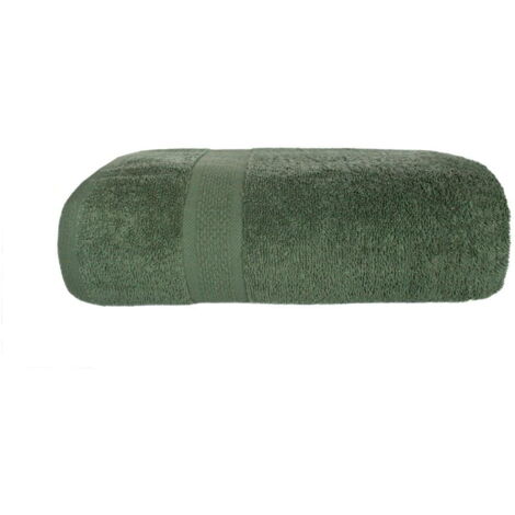 Serviette de bain 50x90 Leo Vert 100% coton 450g douce