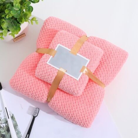 Serviette De Bain - 55 Pouces X 28 Pouces - Coton - Pour Salle De Bain Hotel Ou Camping - Lot De 2