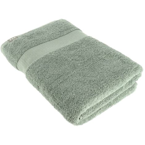 Serviette de bain 70x130 cm 100% coton - vert eucalyptus - Tendance