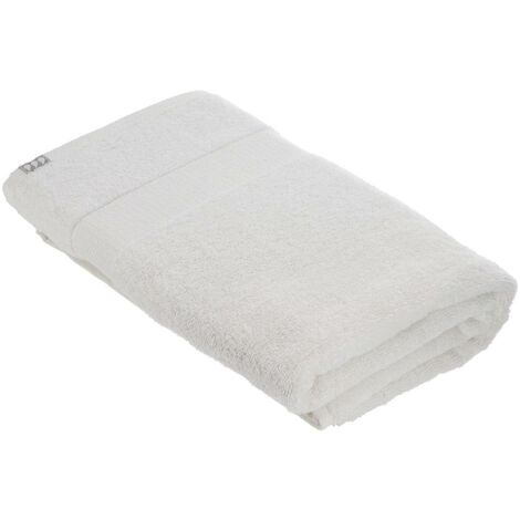 Serviette de bain 90x150 cm 100% coton - blanc - Tendance