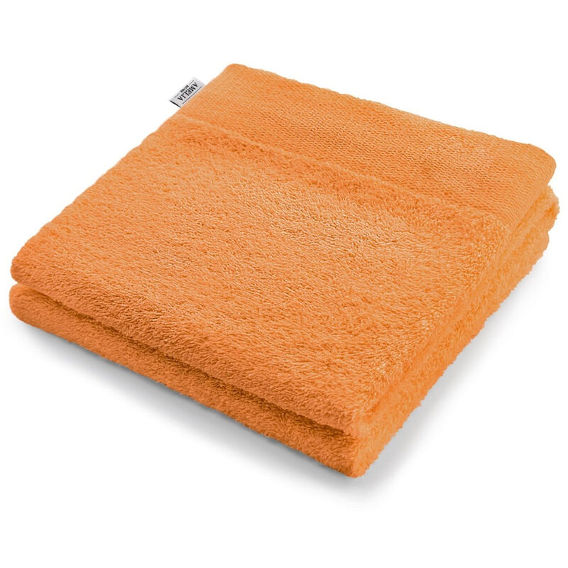 serviette de bain amari ameliahome couleur orange 70x140 ameliahome