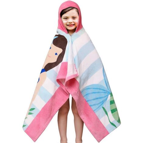 Serviette de bain cape à capuche séchage rapide pour enfants, 76 cm