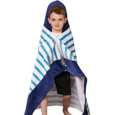 Serviette de bain cape à capuche séchage rapide pour enfants, 76 cm