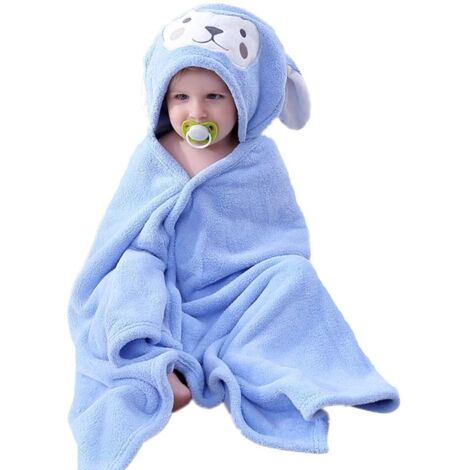 Serviette de bain Capuche pour enfants Serviette de bébé Capuche Lapin Design Serviette de bain pour enfants avec serviette à capuchon Serviettes de bain lavables en machine surdimensionnées, douces e