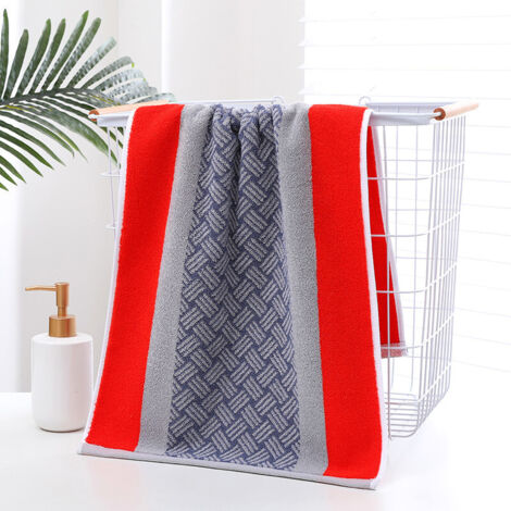 Serviette de bain douce, absorbante et épaisse en coton (1 pièce) - Orange Lost City