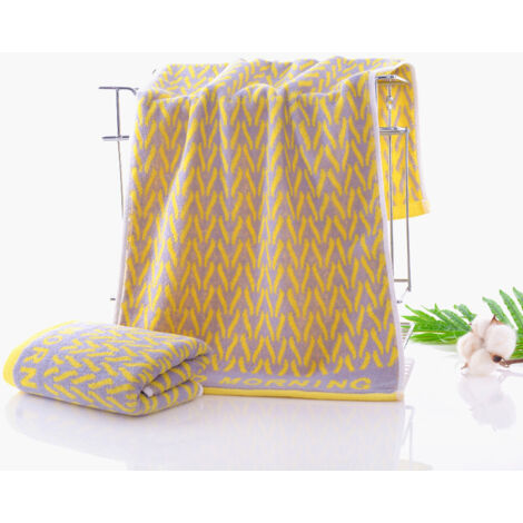 Serviette de bain en coton épais, douce et absorbante, 1 pièce, pour le bain, les mains, le visage, le fitness et le spa - Couleur blé doré