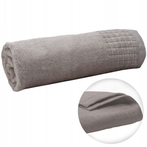 Serviette de bain en coton éponge 50 x 100 cm, absorbante, épaisse, polie pour hôtel