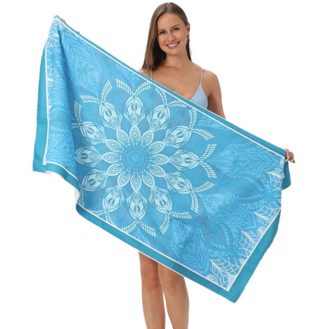 Serviette de bain en microfibre absorbante, imprimée de dessins animés, douce et non pelucheuse, pour adultes