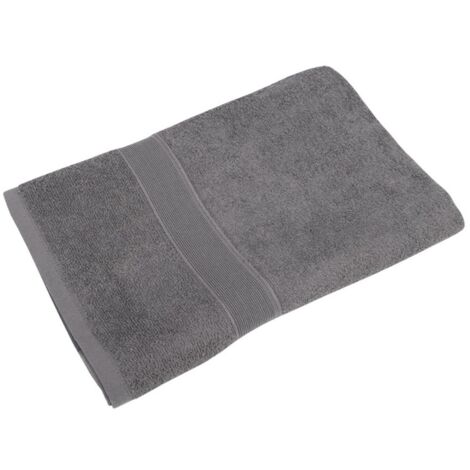 Serviette de bain MALLOS en coton éponge 50 x 90 cm, réf. 62318, gris anthracite