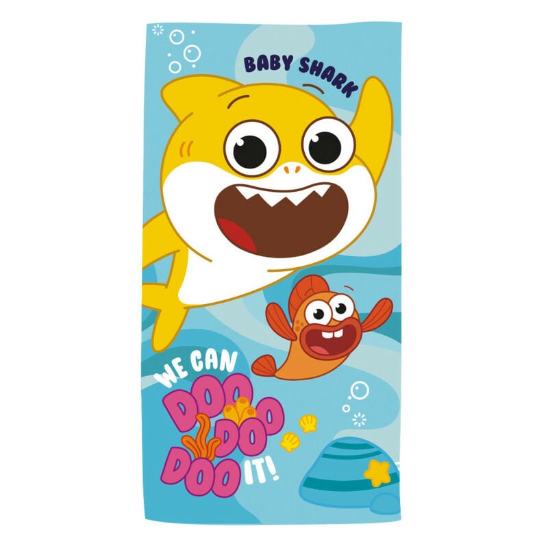 arditex - serviette de bain ou de plage 70x140cm - baby shark