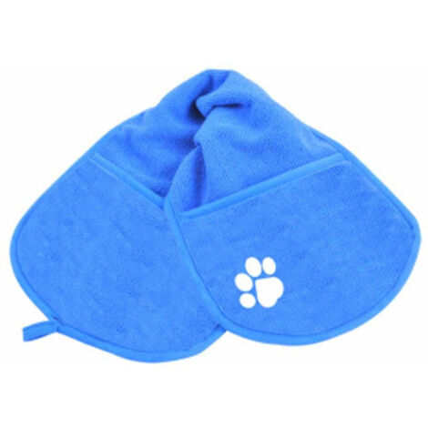 Serviette de Bain pour Chien "Doggy" 63cm Bleu